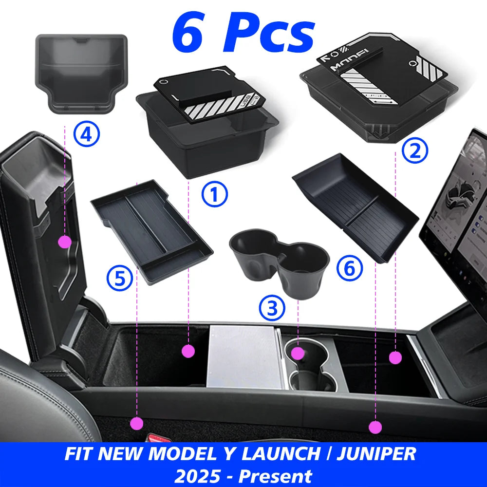 Armrest Storage Tray for Model Y Juniper (2025+)