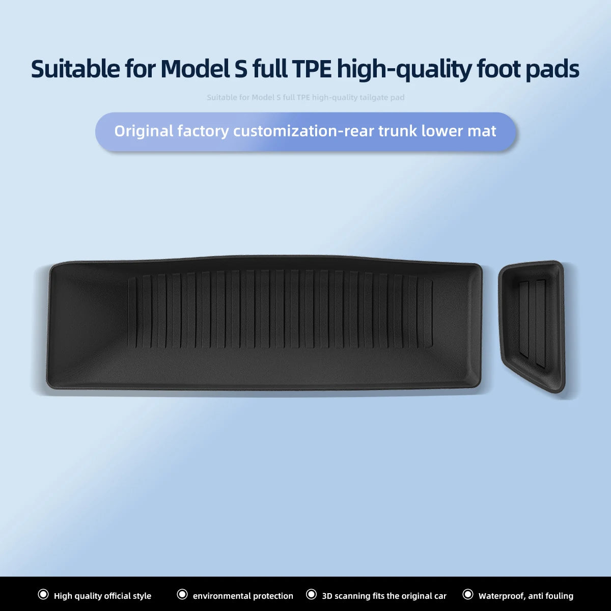 TPE All-Weather Floor & Trunk Mats for Model S (2022-2025)