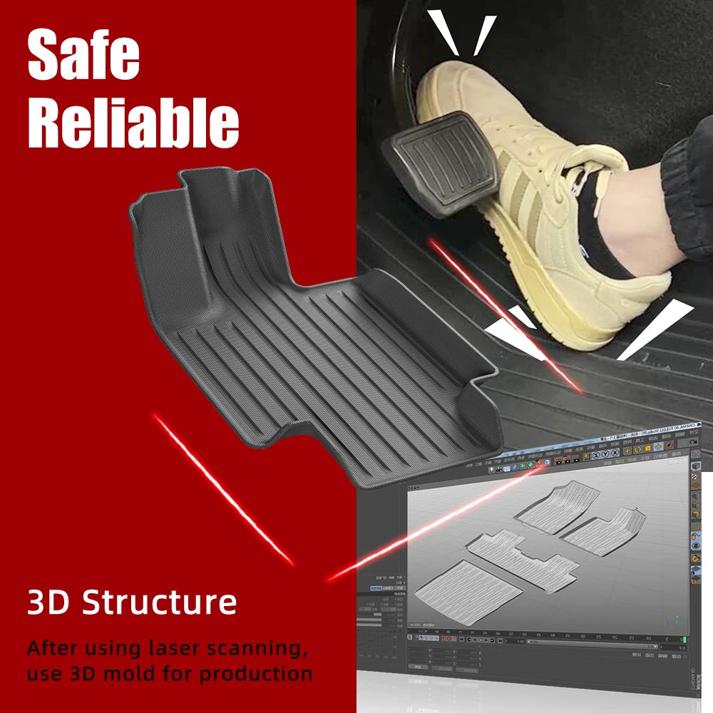 TPE Rear Bucket & Storage Bed Mat Set for Cybertruck (2024-2026)
