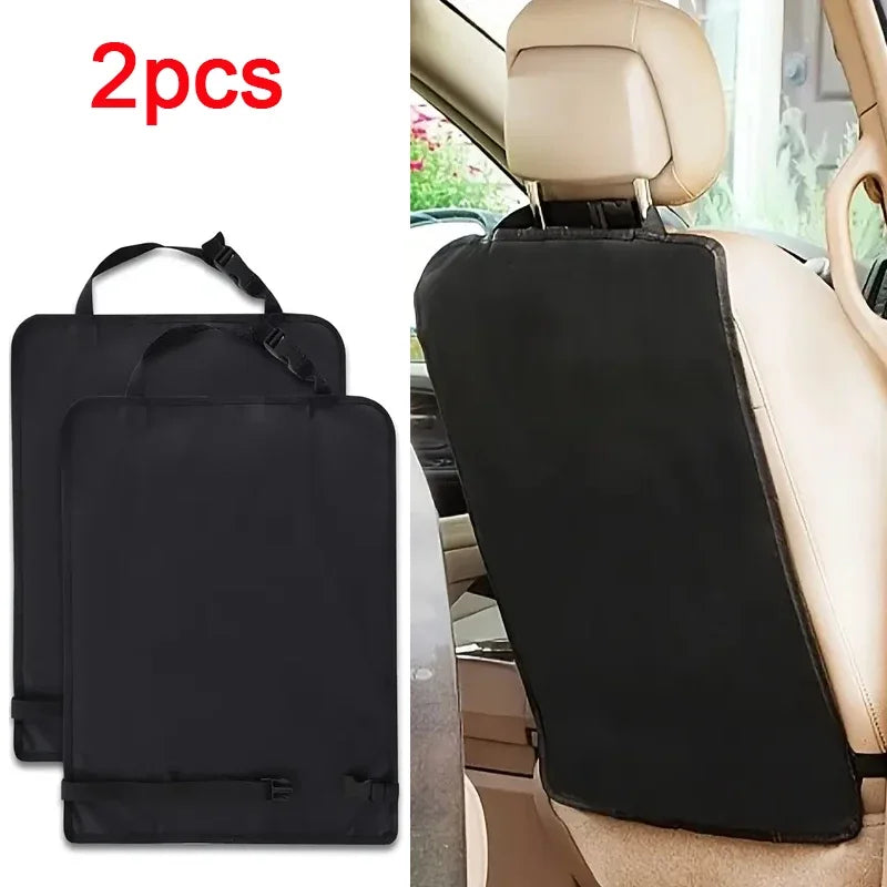 Rear Seat Back Kick Mat Protector with Storage Pockets, Universal Fit