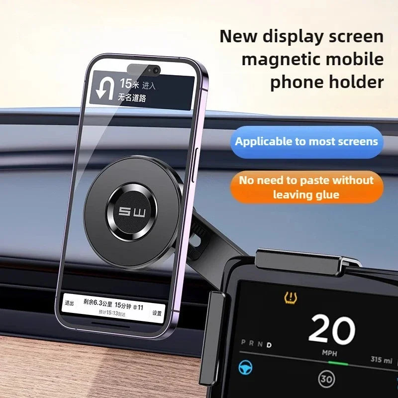Magnetic Screen-Side Phone Mount for Model 3 (2017-2023) & Model Y (2020-2024)