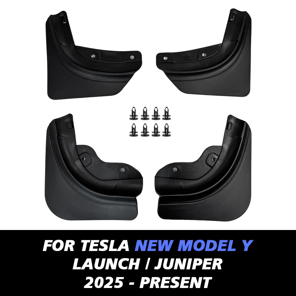 No-Drill Mud Flaps for Model Y Juniper (2025+), Set of 4