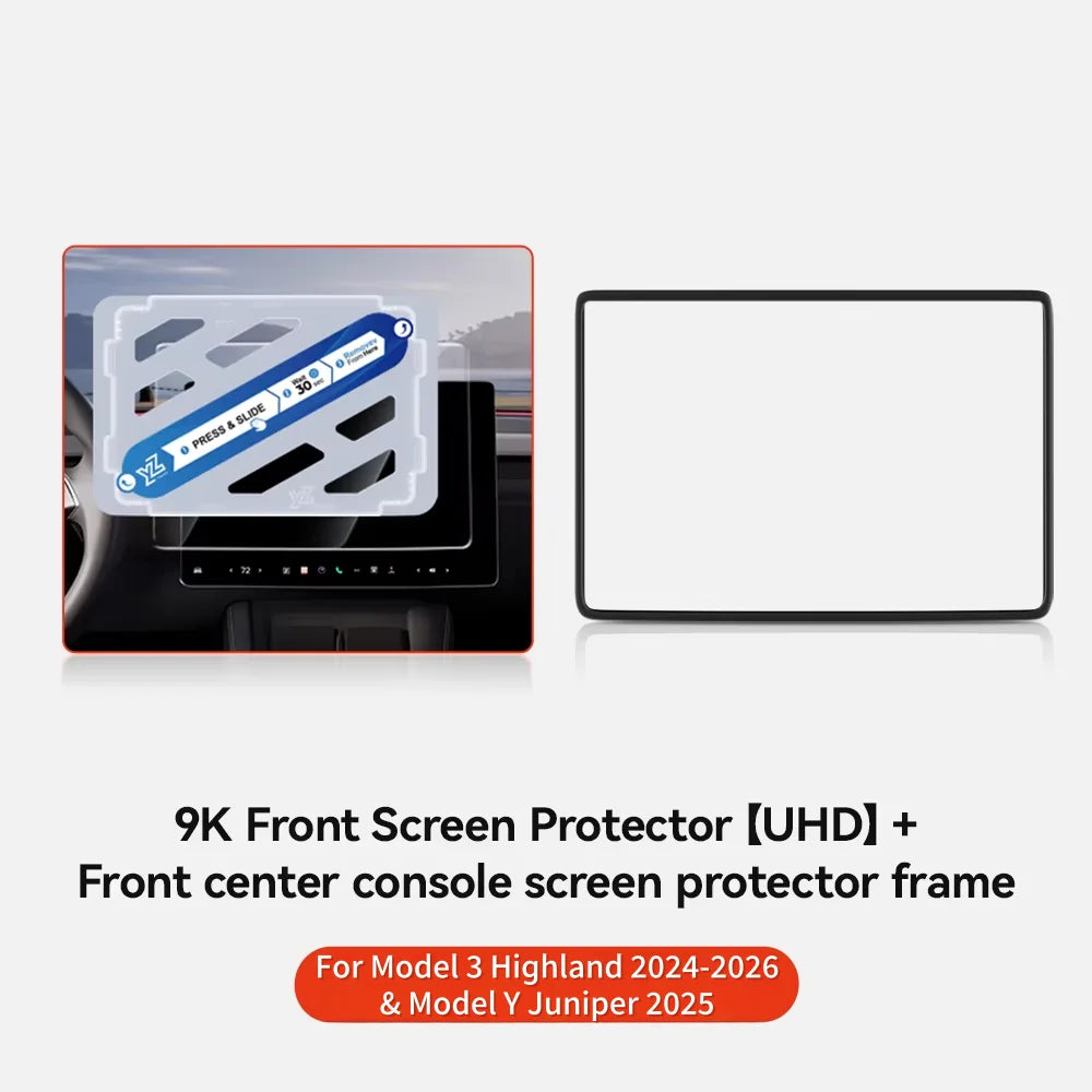 Rear-Row Tempered Glass Screen Protector for Model 3 / Model Y (Highland & Juniper 2024+)