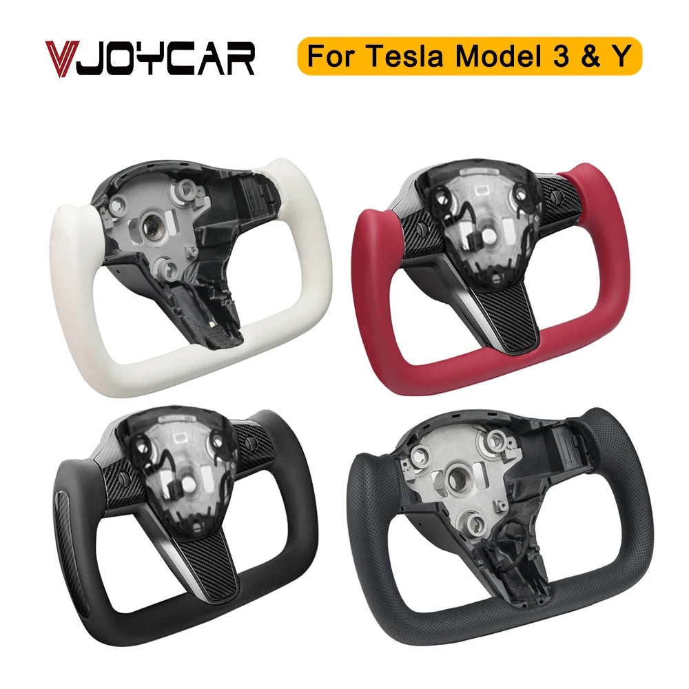 Budget Heated Carbon Yoke Steering Wheel for Model 3 / Model Y