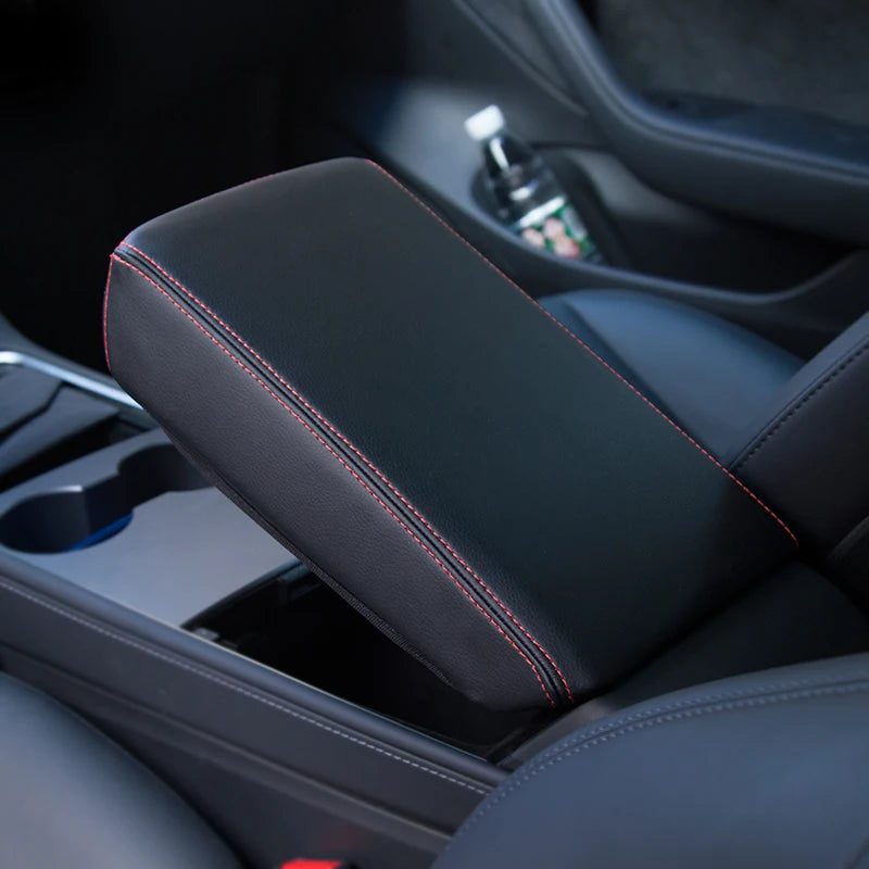 Central Control Armrest Leather Cover for Model 3 / Model Y