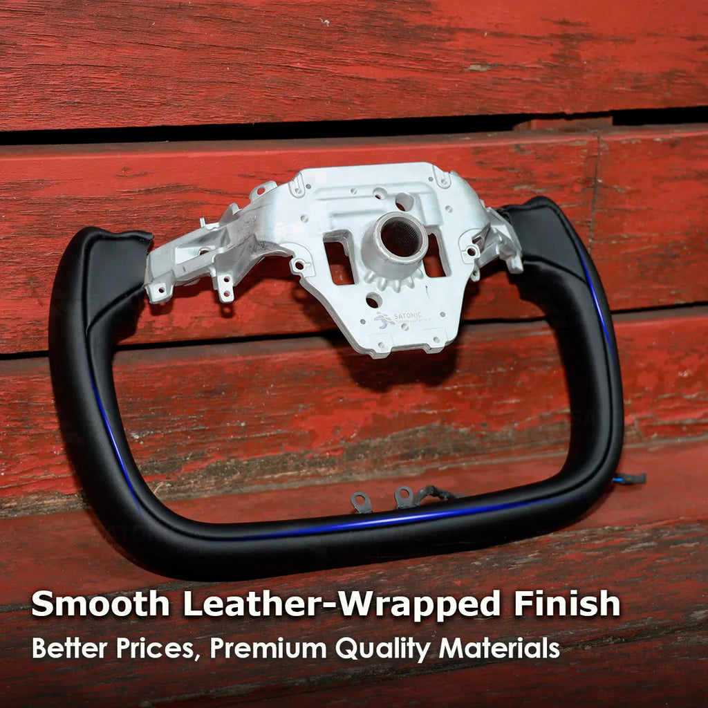 Heated Sports Yoke Steering Wheel for Model Y Juniper — Nappa
