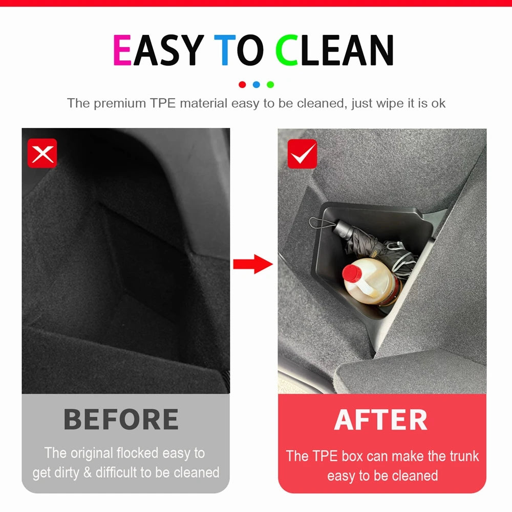 Rear Trunk Side Storage Bin for Model Y Juniper (2025+)
