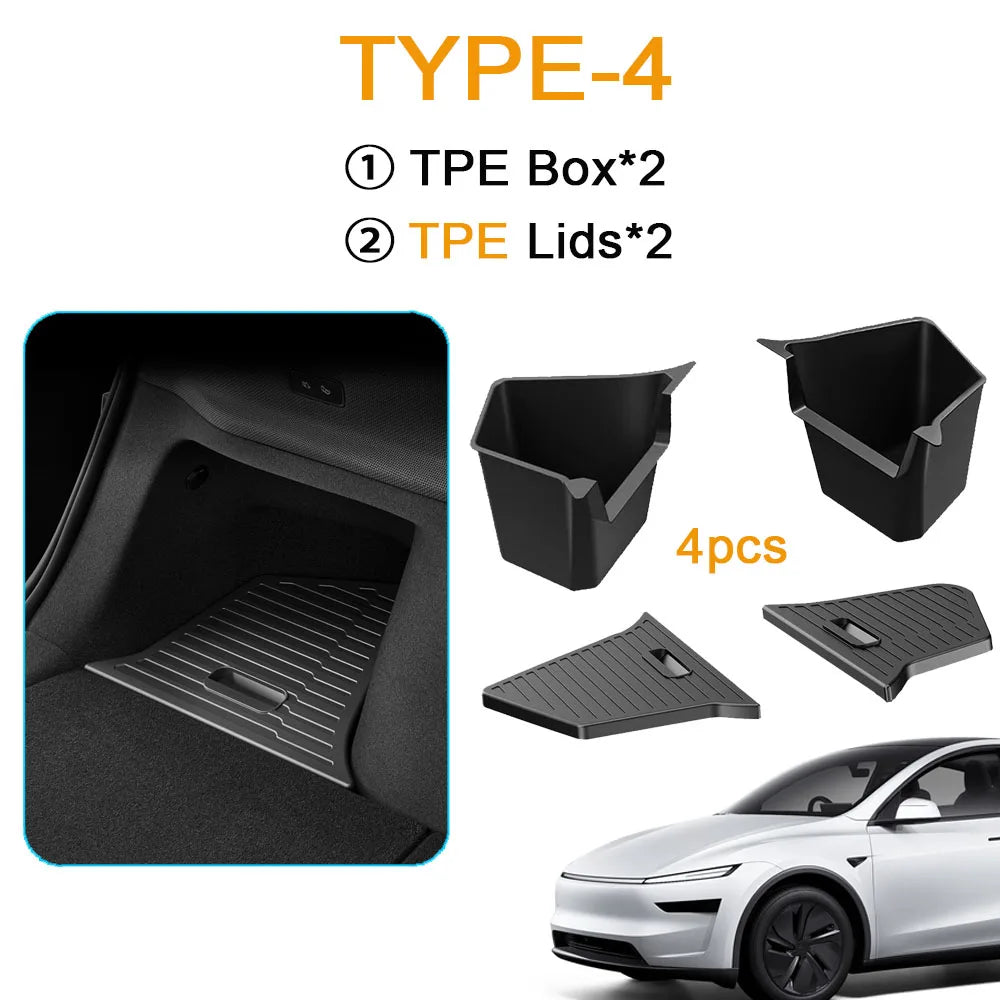 Rear Trunk Side Storage Bin for Model Y Juniper (2025+)