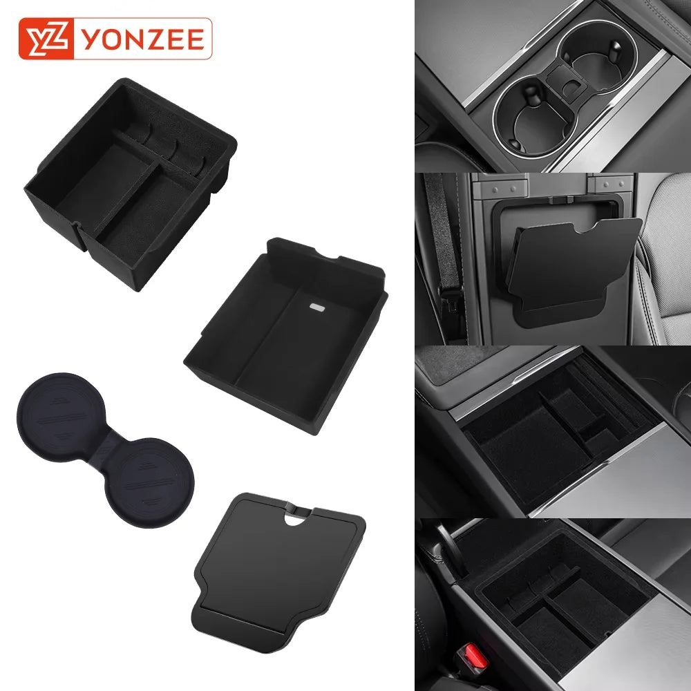 Center Armrest Hidden Storage Tray for Model 3 (2021-2023)