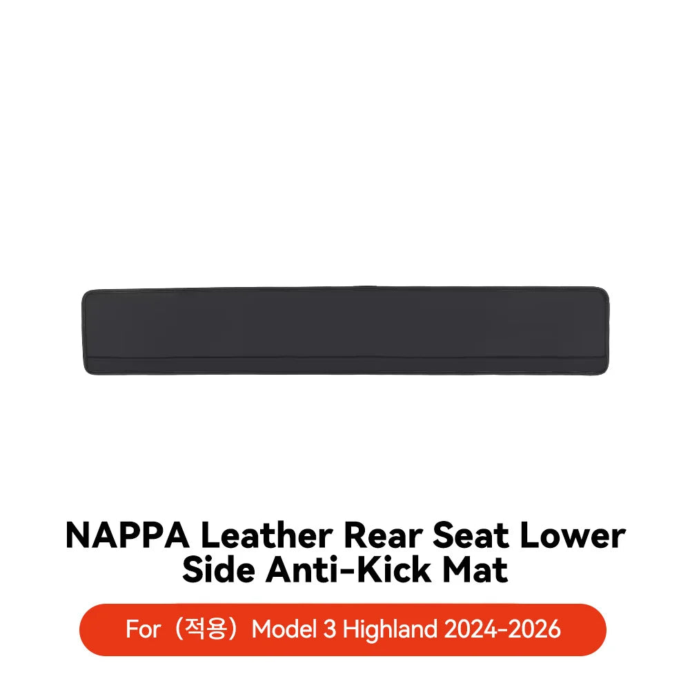 Rear Seat Lower Anti-Kick Pad for Model Y Juniper (2025+) & Model 3 Highland (2024+)