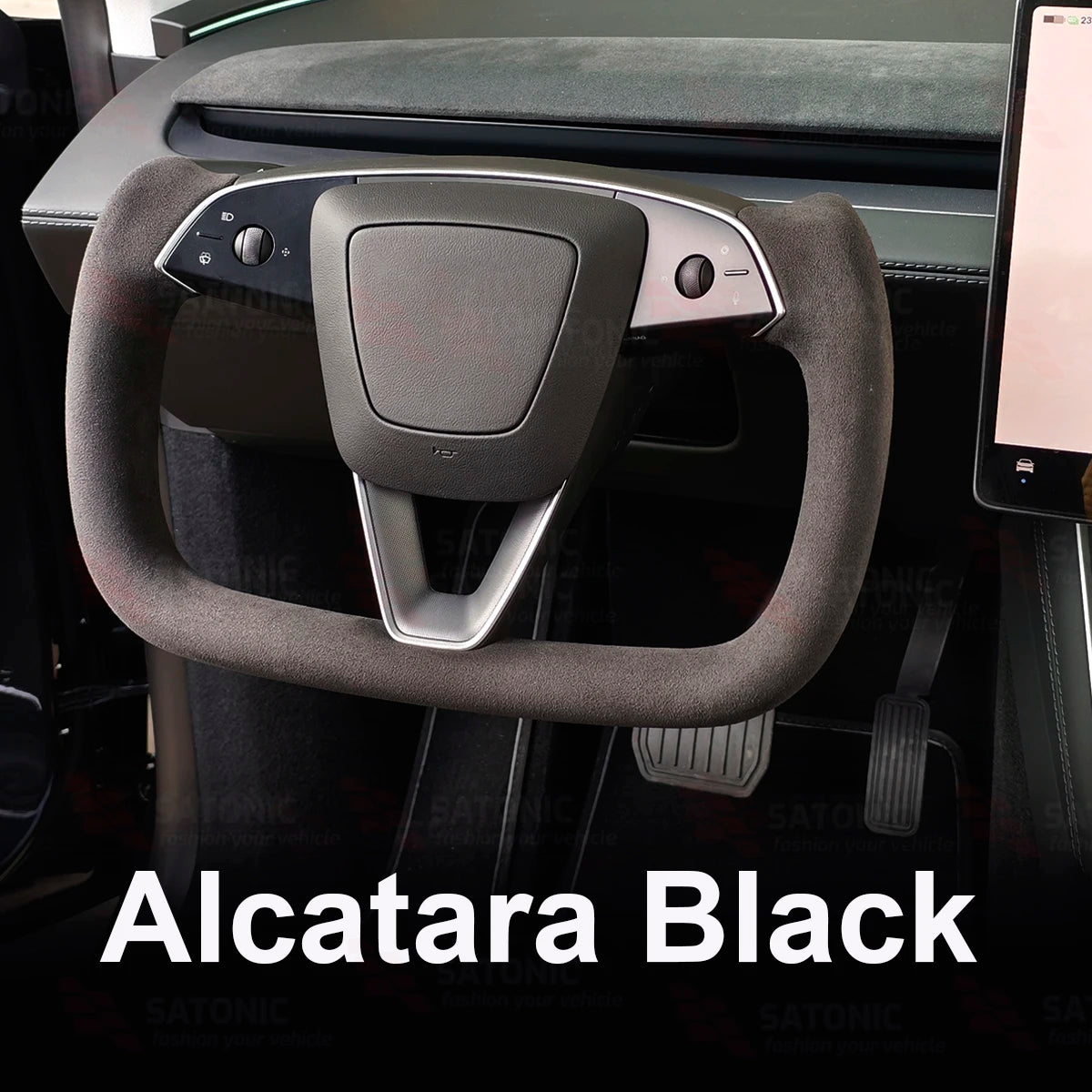 Heated Sports Yoke Steering Wheel for Model Y Juniper — Nappa