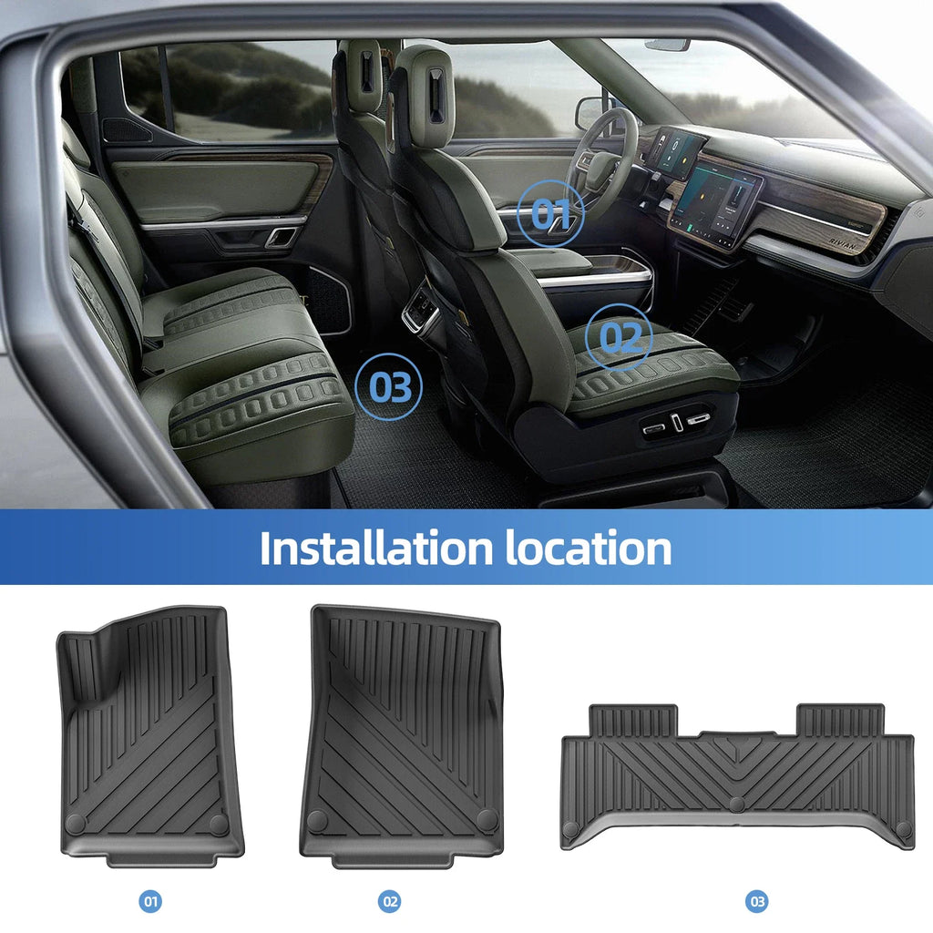All-Weather Floor Mats & Cargo Liner for Rivian R1T (2022-2024)