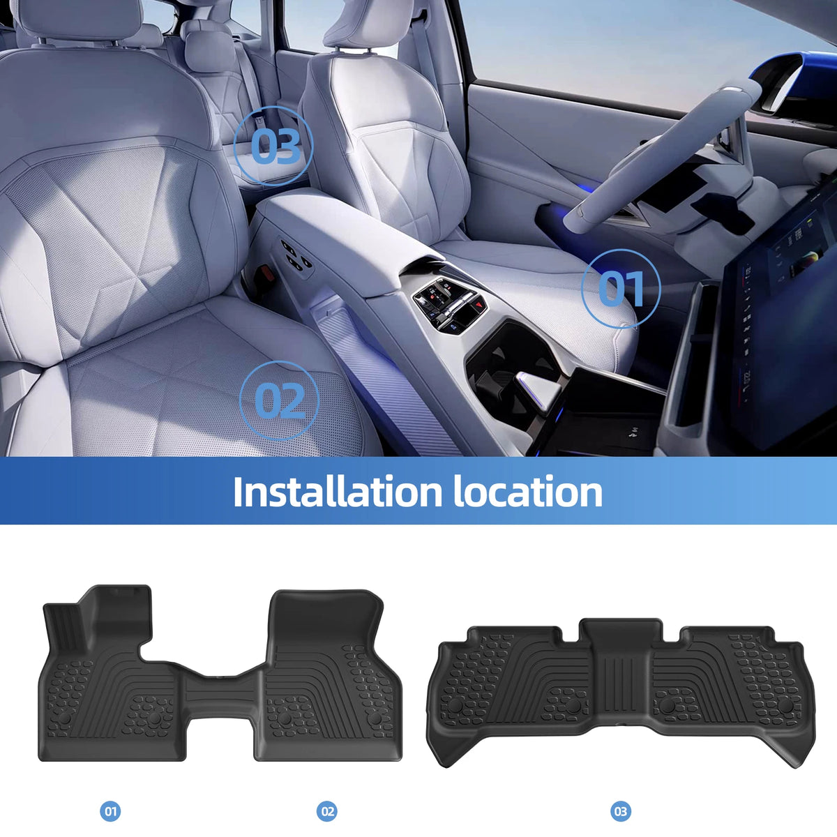 TPE Floor & Cargo Mats for BMW iX (2022-2026)