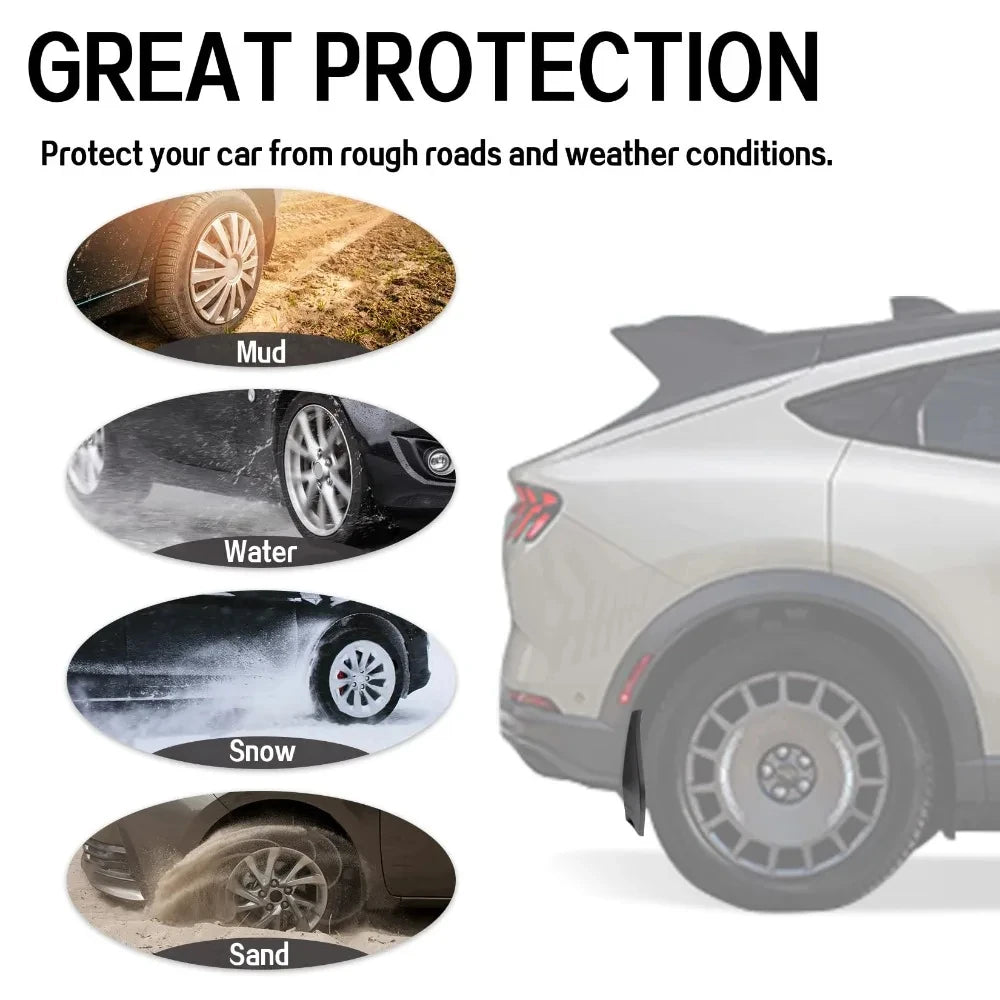 Mud Flaps for Mustang Mach-E (2021-2025), Set of 4