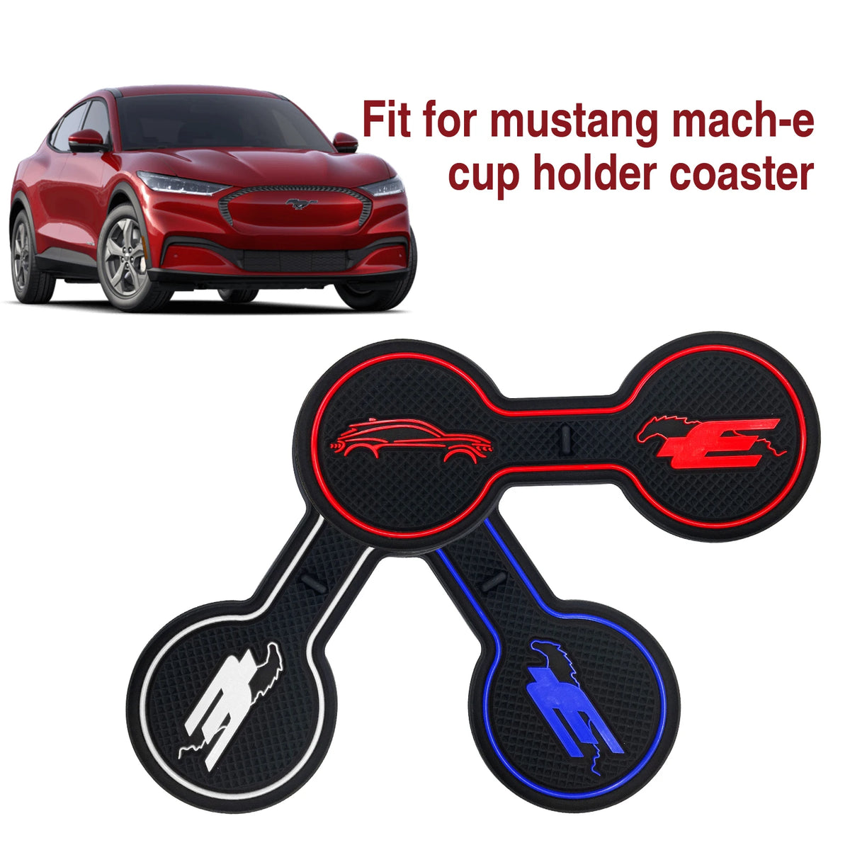 Cup Holder Coaster Inserts for Mustang Mach-E