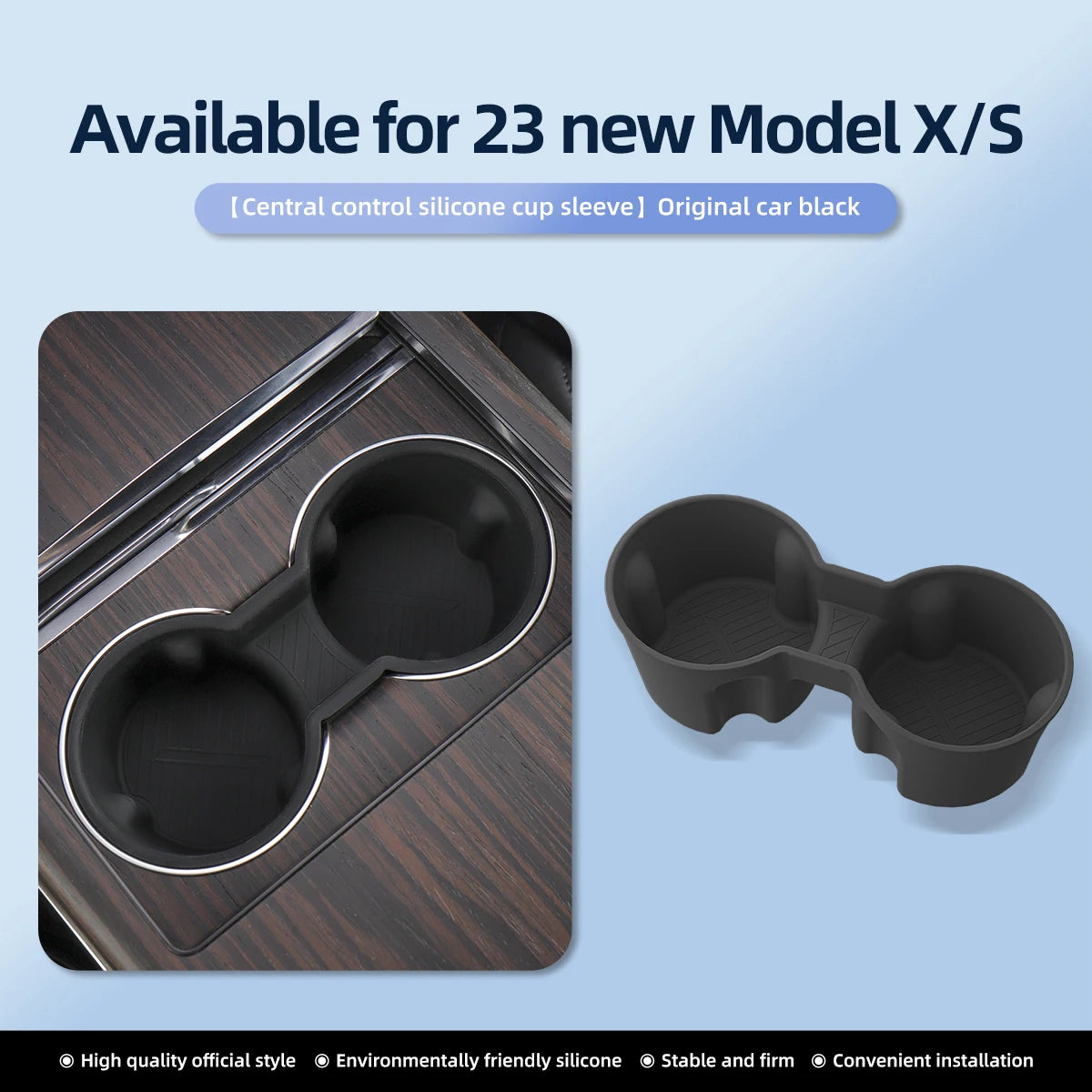 Center Console Cup Holder Insert for Model S / Model X (2023+)