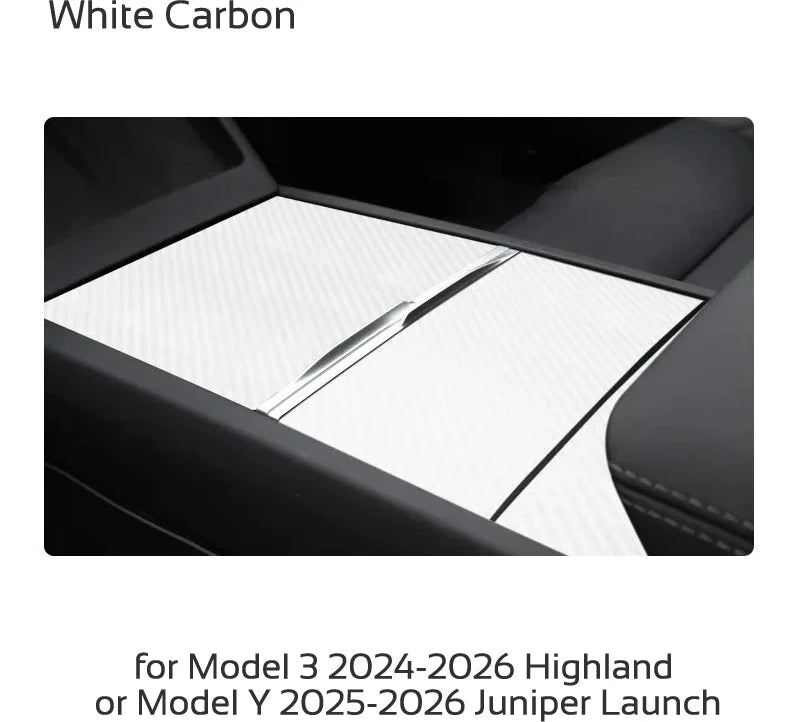 Center Console Protective Film for Model 3 Highland (2024+) & Model Y Juniper (2025+)