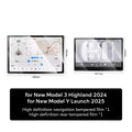 Tempered Glass Rear Display Screen Protector for Model 3 Highland (2024+) & Model Y Juniper (2025+)