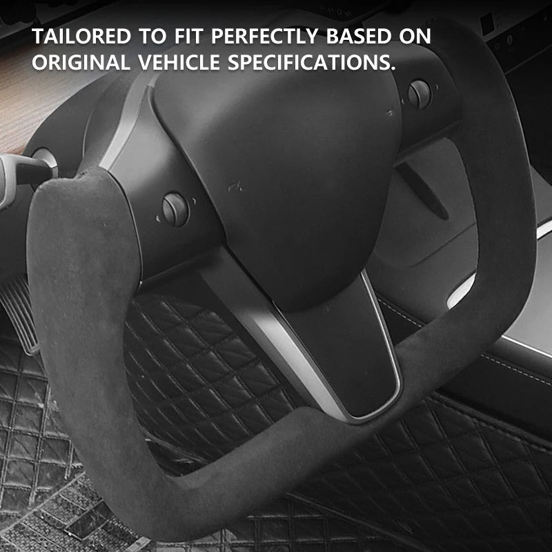 Heated Nappa / Suede Yoke Steering Wheel for Model 3 / Model Y (2017–2023)