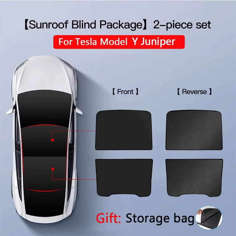 Glass Roof Sunshade Set for Model Y Juniper (2025+)