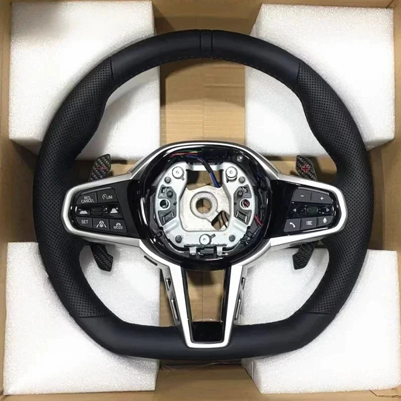 Suede Sport Steering Wheel for BMW i4 / G26