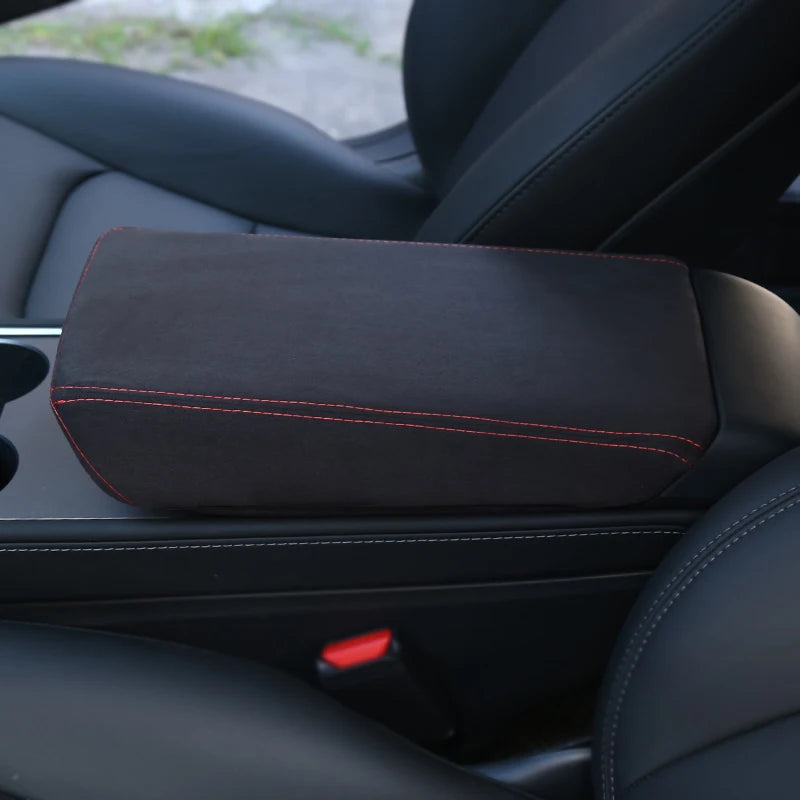 Central Control Armrest Leather Cover for Model 3 / Model Y