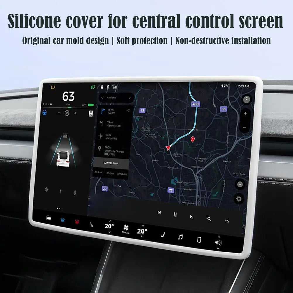 Silicone Screen Bezel Protector for Model Y Juniper (2025+)