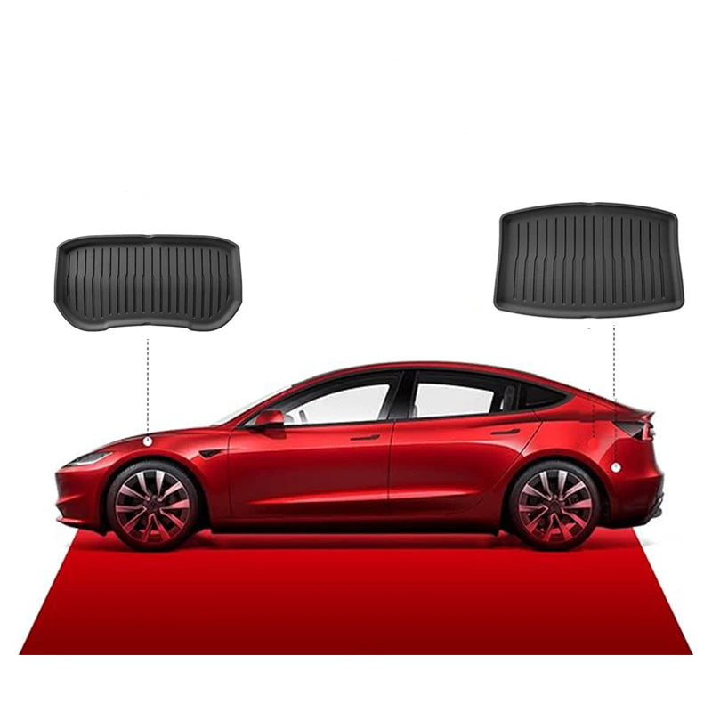 TPE Front & Rear Trunk Mats for Model 3 (2017-2023) & Model Y (2020-2024)