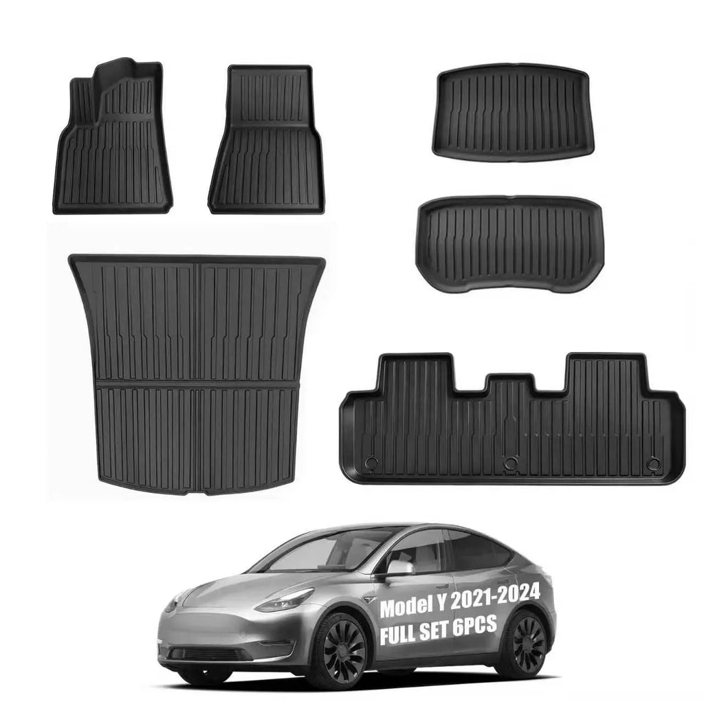 6-Piece TPE Floor Liners for Model Y (2021-2024)