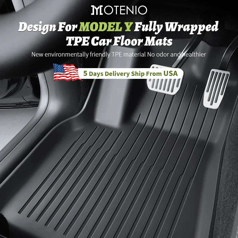 TPE Floor & Trunk Mat Set for Model Y (2020-2024)