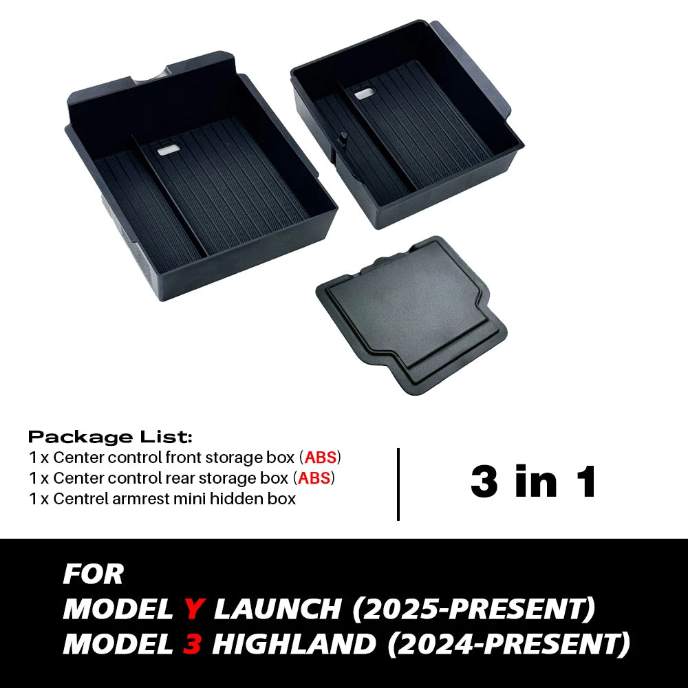 Armrest Storage Tray for Model Y Juniper (2025+)