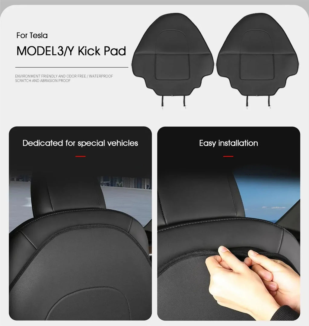 Rear Seat Back Anti-Kick Mats for Model 3 (2017-2023) & Model Y (2020-2023)