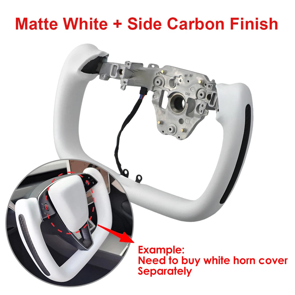 Heated Yoke Steering Wheel for Model Y Juniper (YL) — OEM airbag reuse