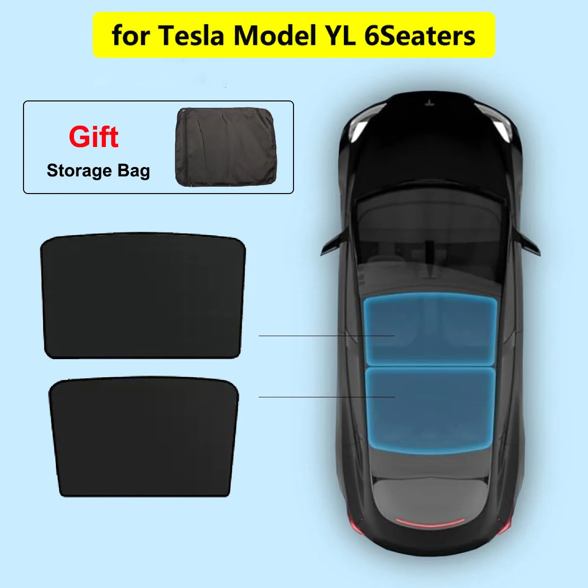 Ice-Cloth Glass Roof Sunshade for Model 3 / Model Y