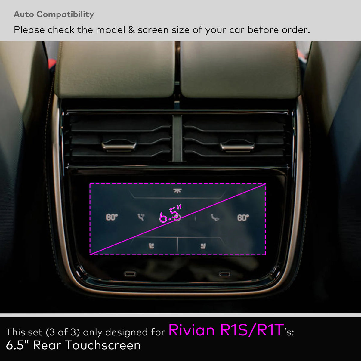 3-Piece Screen Protector Kit for Rivian R1T & R1S