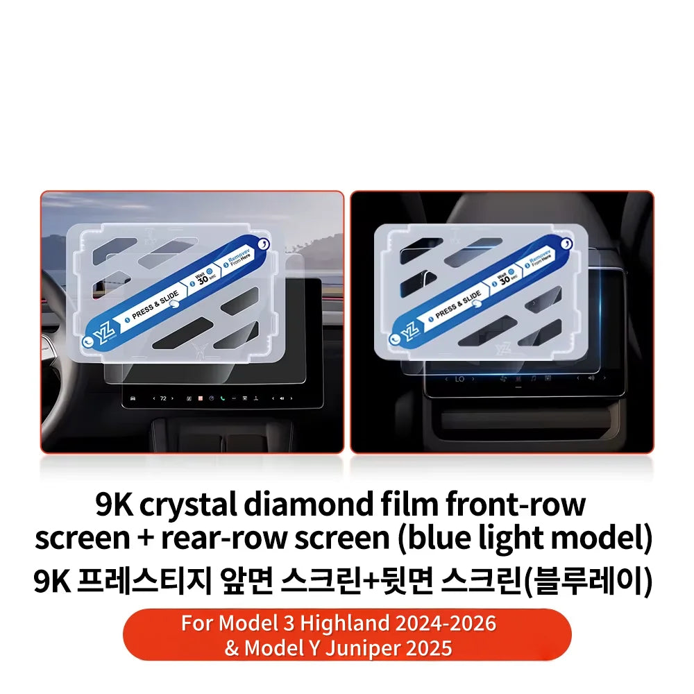 Matte Tempered Glass Screen Protector for Model 3 / Model Y (2021-2023)