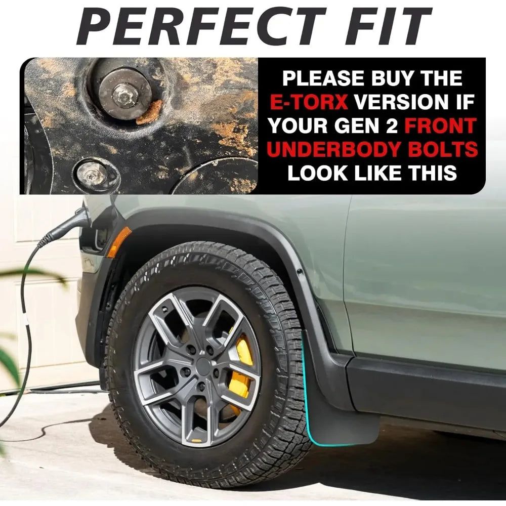 Mud Flaps for Rivian R1T (2022-2026), Set of 4