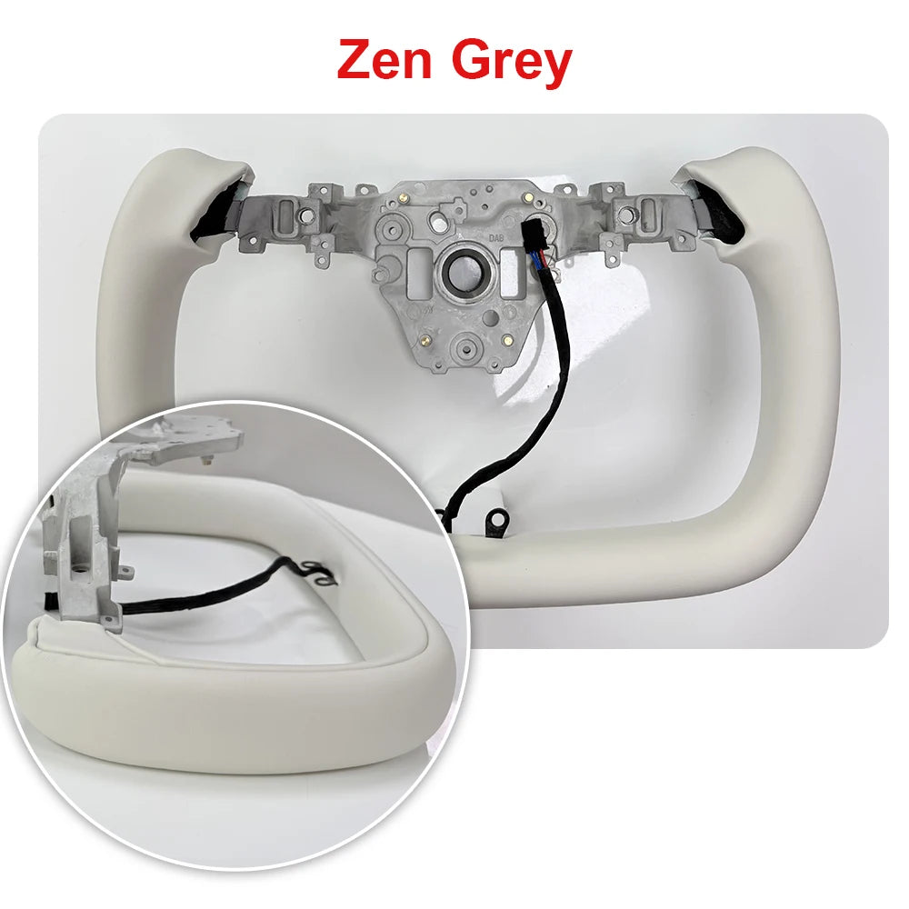 Heated Yoke Steering Wheel for Model Y Juniper (YL) — OEM airbag reuse