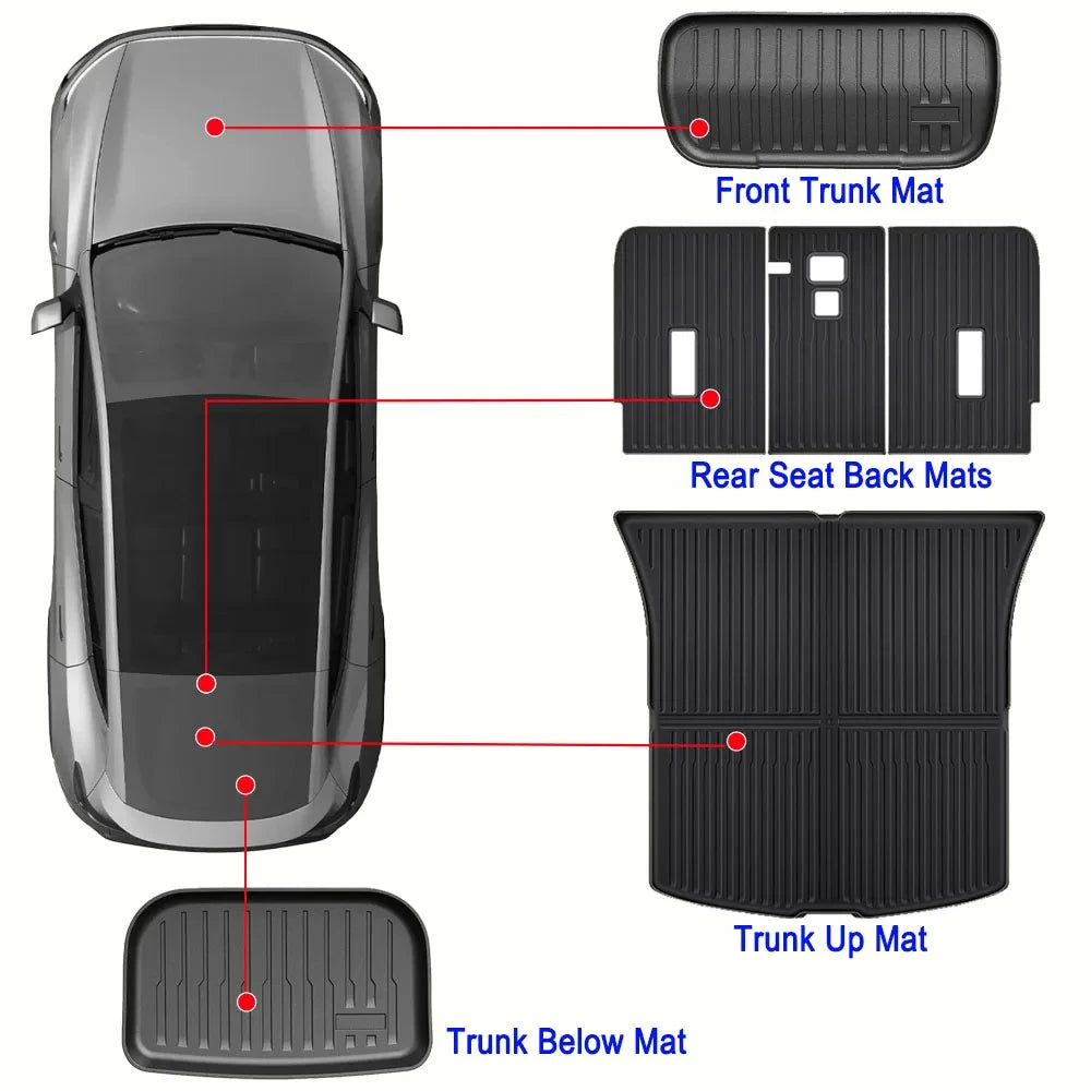 Front & Rear Trunk Mats for Model Y Juniper (2025+)