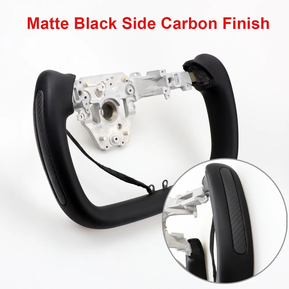 Heated Yoke Steering Wheel for Model Y Juniper (YL) — OEM airbag reuse