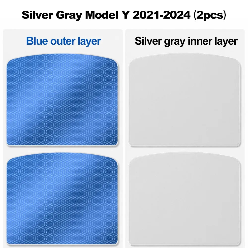 Ice-Blue Glass Roof Sunshade for Model Y (2020-2026)