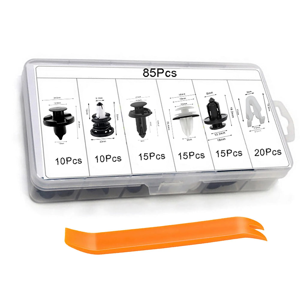85-Piece Push Pin Clip & Fastener Kit for Model 3, Model Y, Model S & Model X