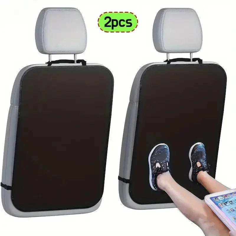 Rear Seat Back Kick Mat Protector with Storage Pockets, Universal Fit