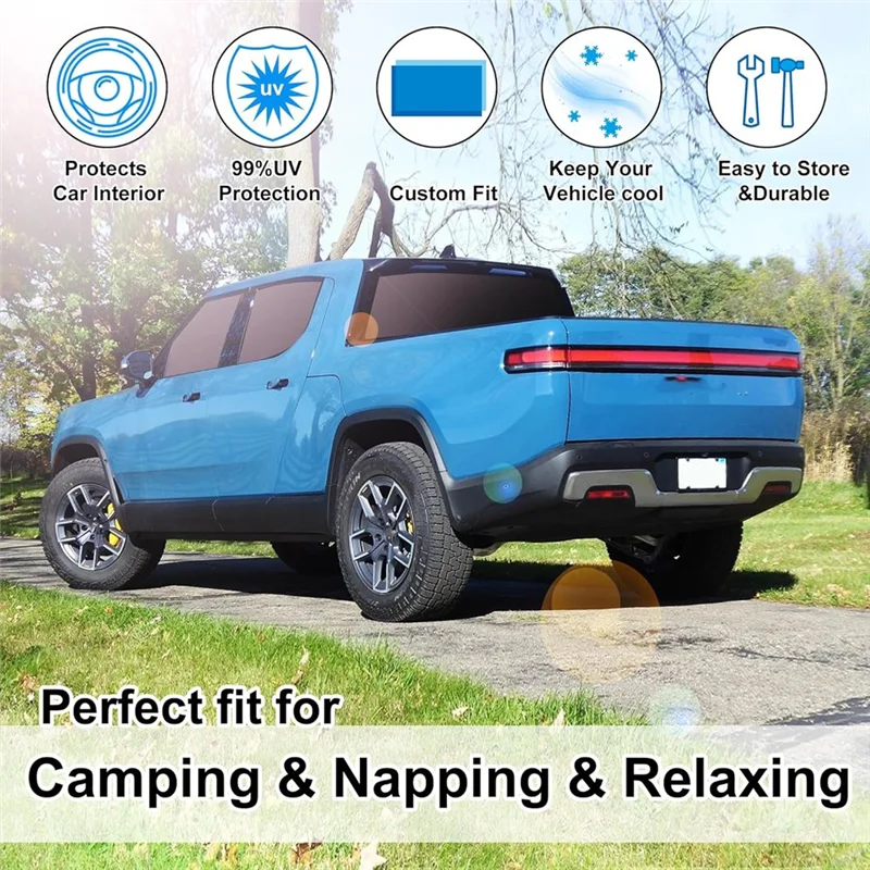 Windshield & Side Sunshade Set for Rivian R1T
