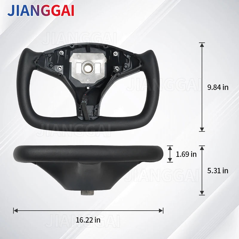 Heated Leather Yoke Steering Wheel for Model S / Model X (2014–2020)
