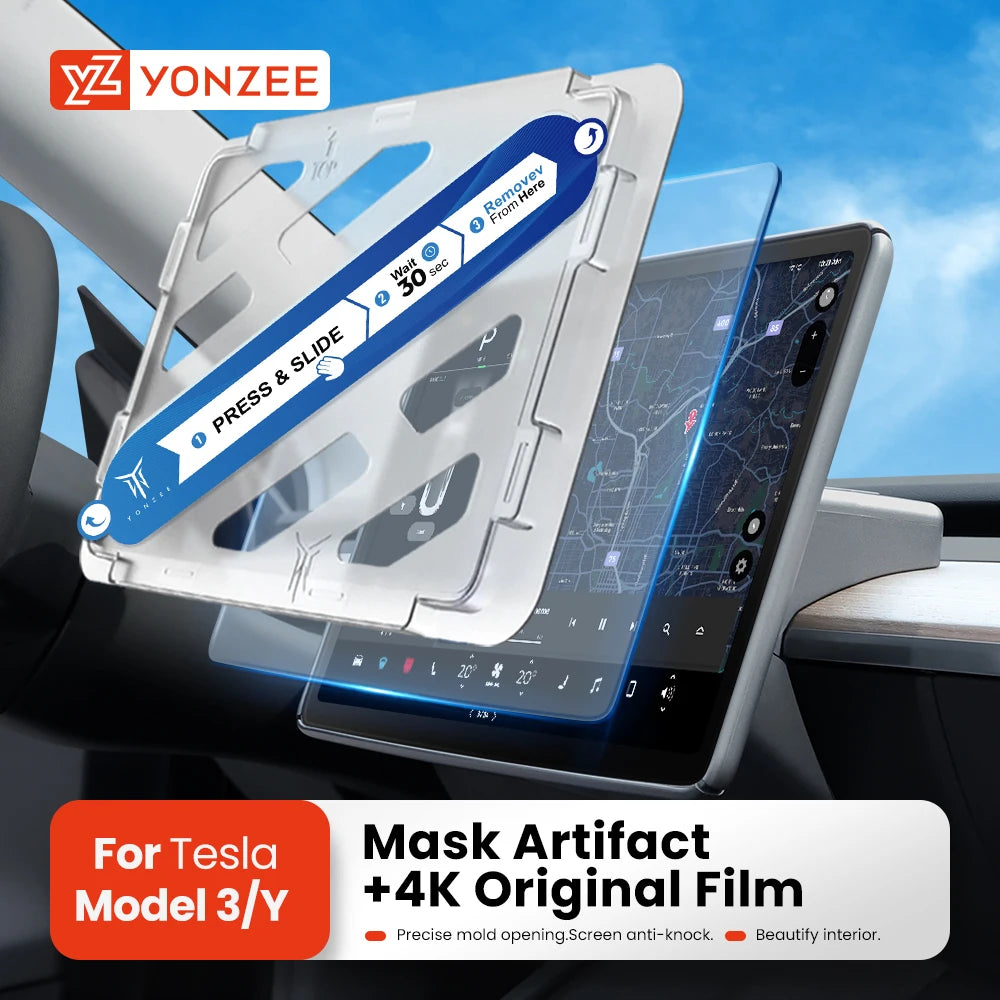 Matte Tempered Glass Screen Protector for Model 3 / Model Y (2021-2022)