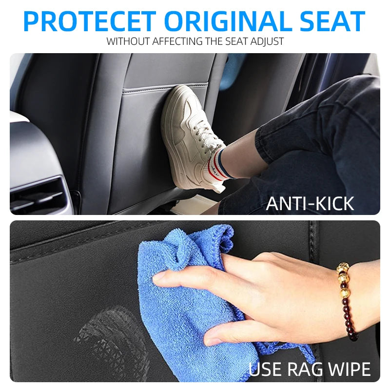 Seat-Back Kick Protector with Organizer for Model 3 & Model Y