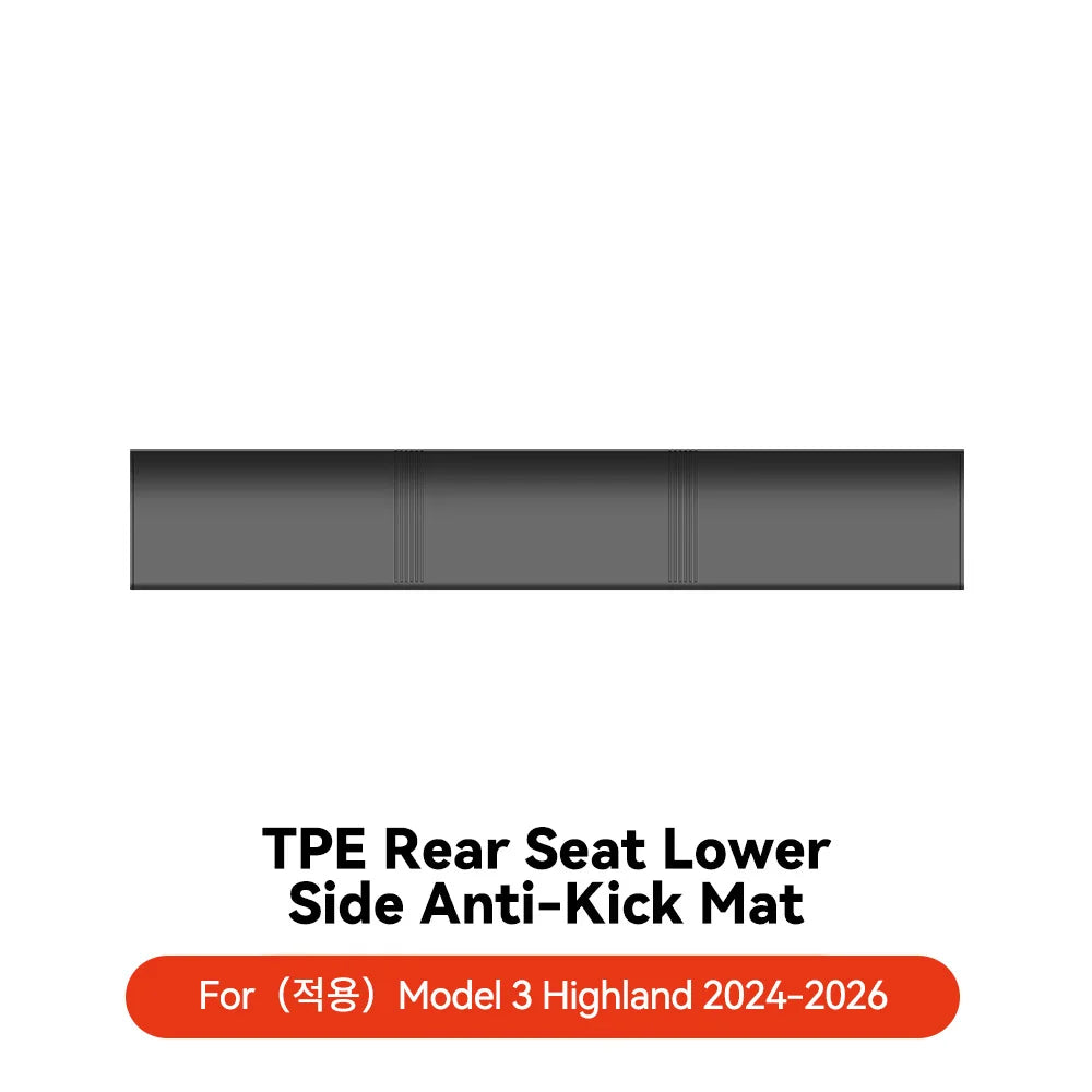 Rear Seat Lower Anti-Kick Pad for Model Y Juniper (2025+) & Model 3 Highland (2024+)