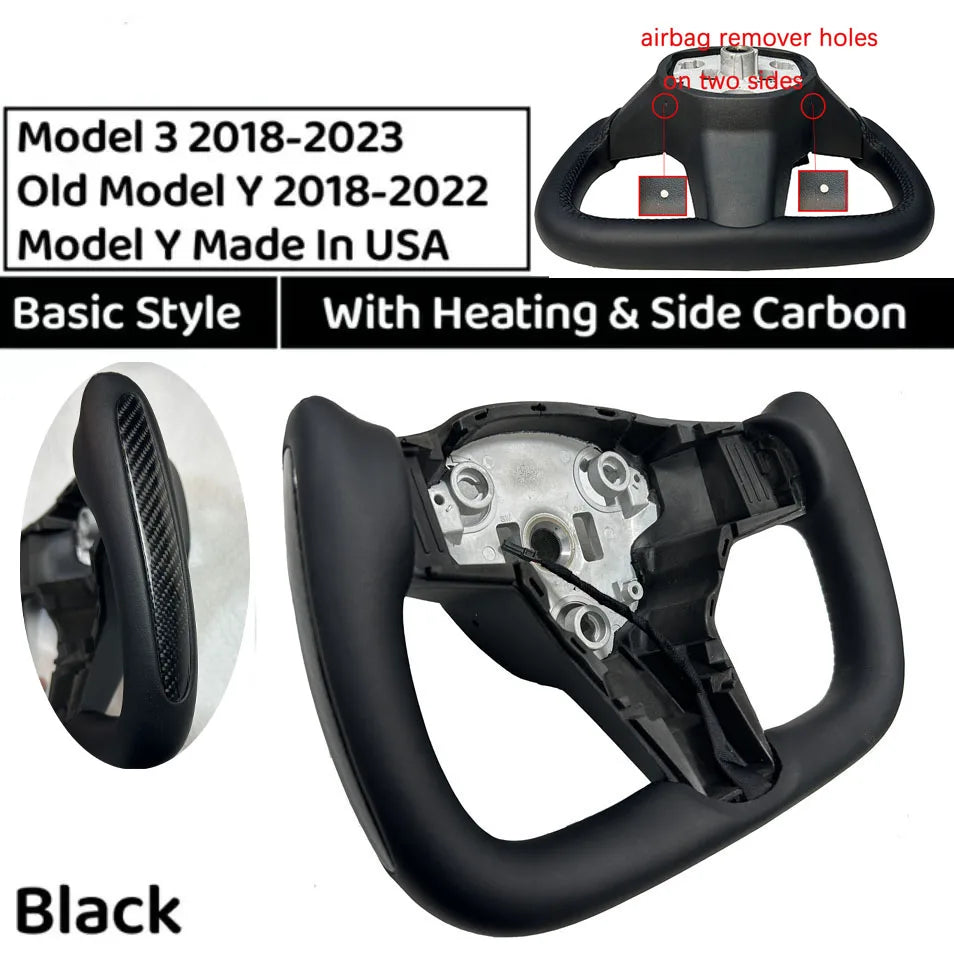 Heated 350mm Yoke Steering Wheel for Model 3 / Model Y (2018–2024)