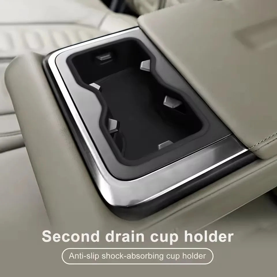 Second-Row Cup Holder Insert for Rivian R1T & R1S
